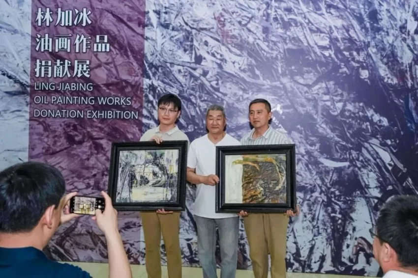 “生命之渡——林加冰油画作品捐献展”在芜湖市博物馆开幕(图2)