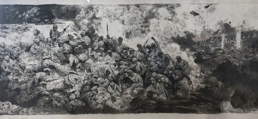 “信仰长歌”纪念红军长征胜利90周年暨弘扬长征精神作品巡展在安徽省美术馆展出(图3)